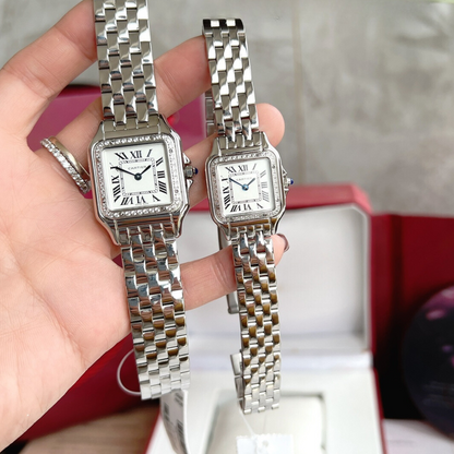 Panthere Ladies Steel Crystal Silver Watch CTR - Level 3