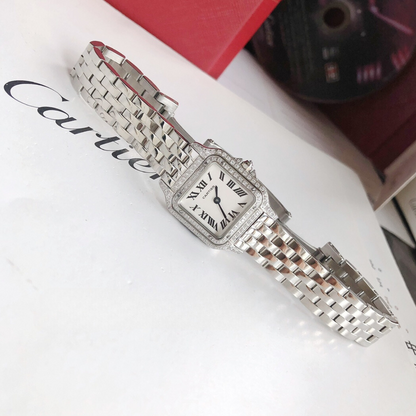 Panthere Ladies Steel Full Crystal Silver Watch 22mm CTR - Level 3