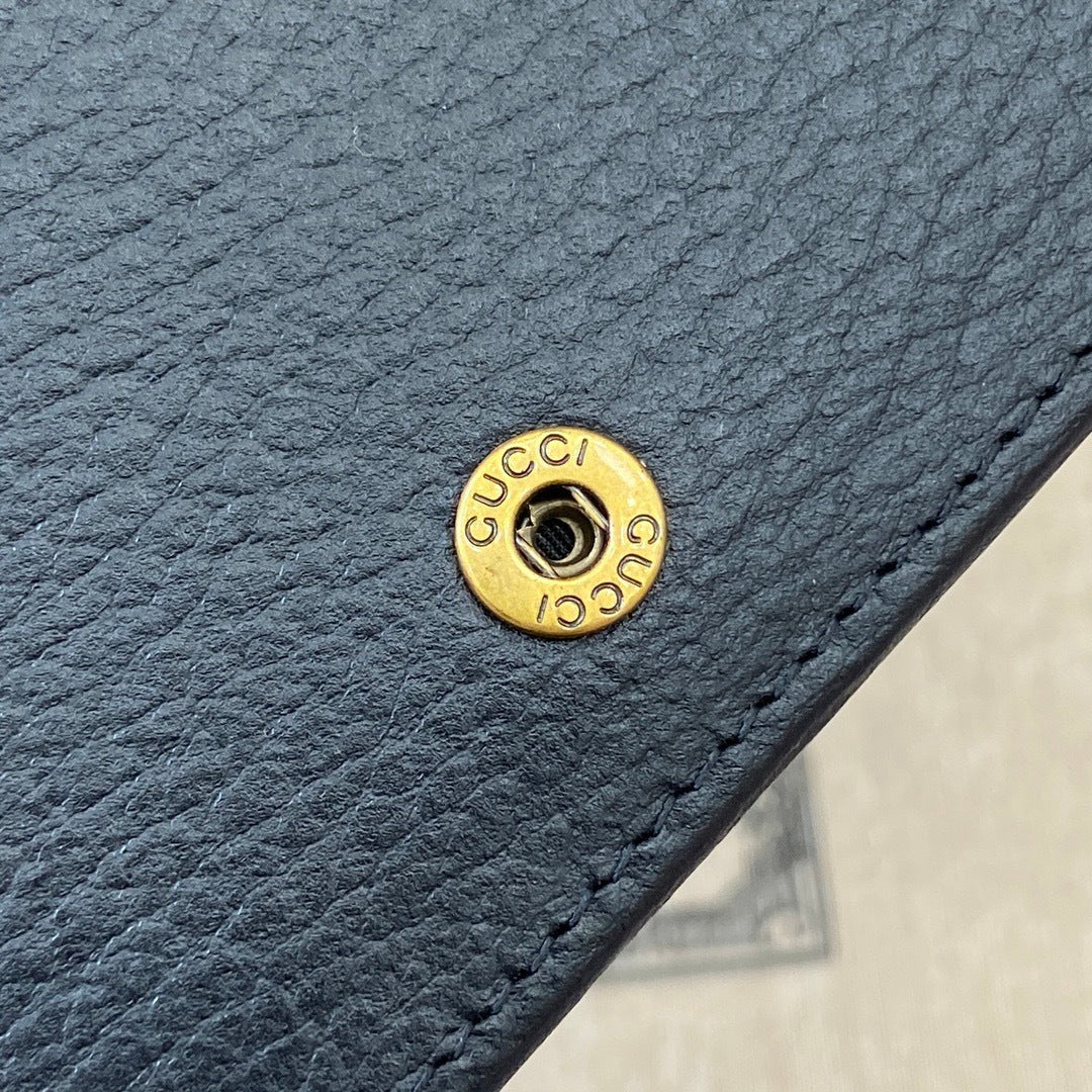 Marmont Wallet On Chain Black Leather - Level 5