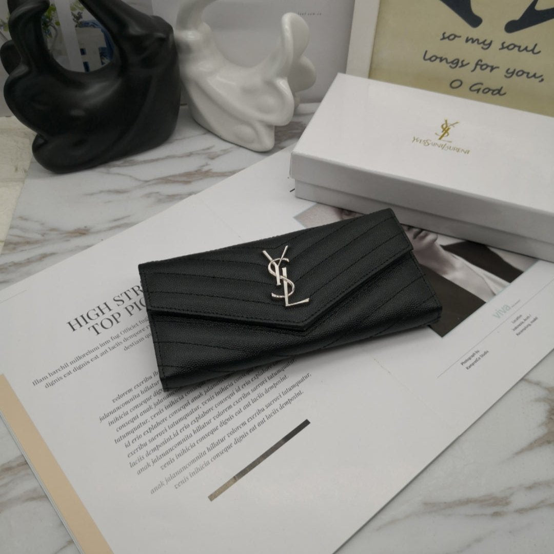 Black Leather YLS Long Wallet - Level 3