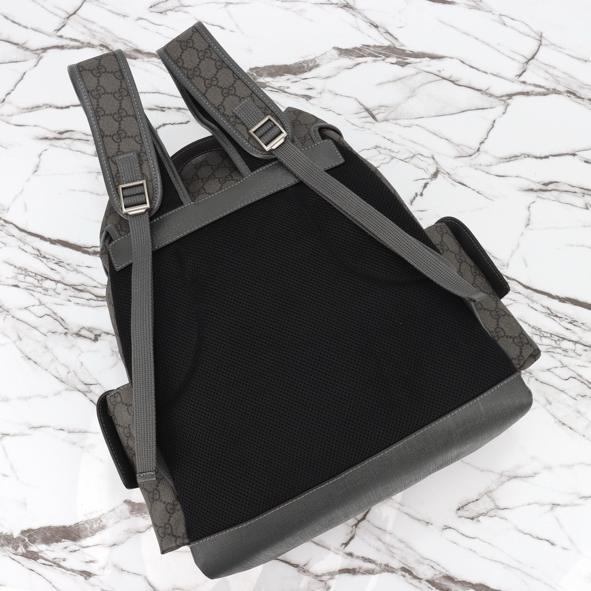 Grey Ophidia Canvas & Leather Backpack - Level 5