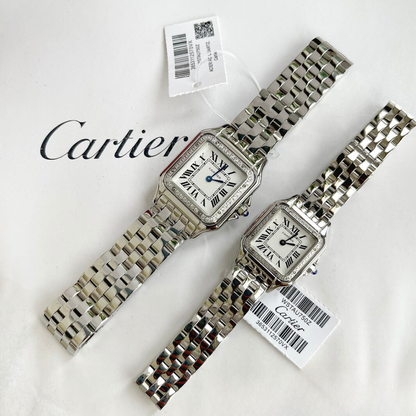 Panthere Ladies Steel Crystal Silver Watch CTR - Level 3