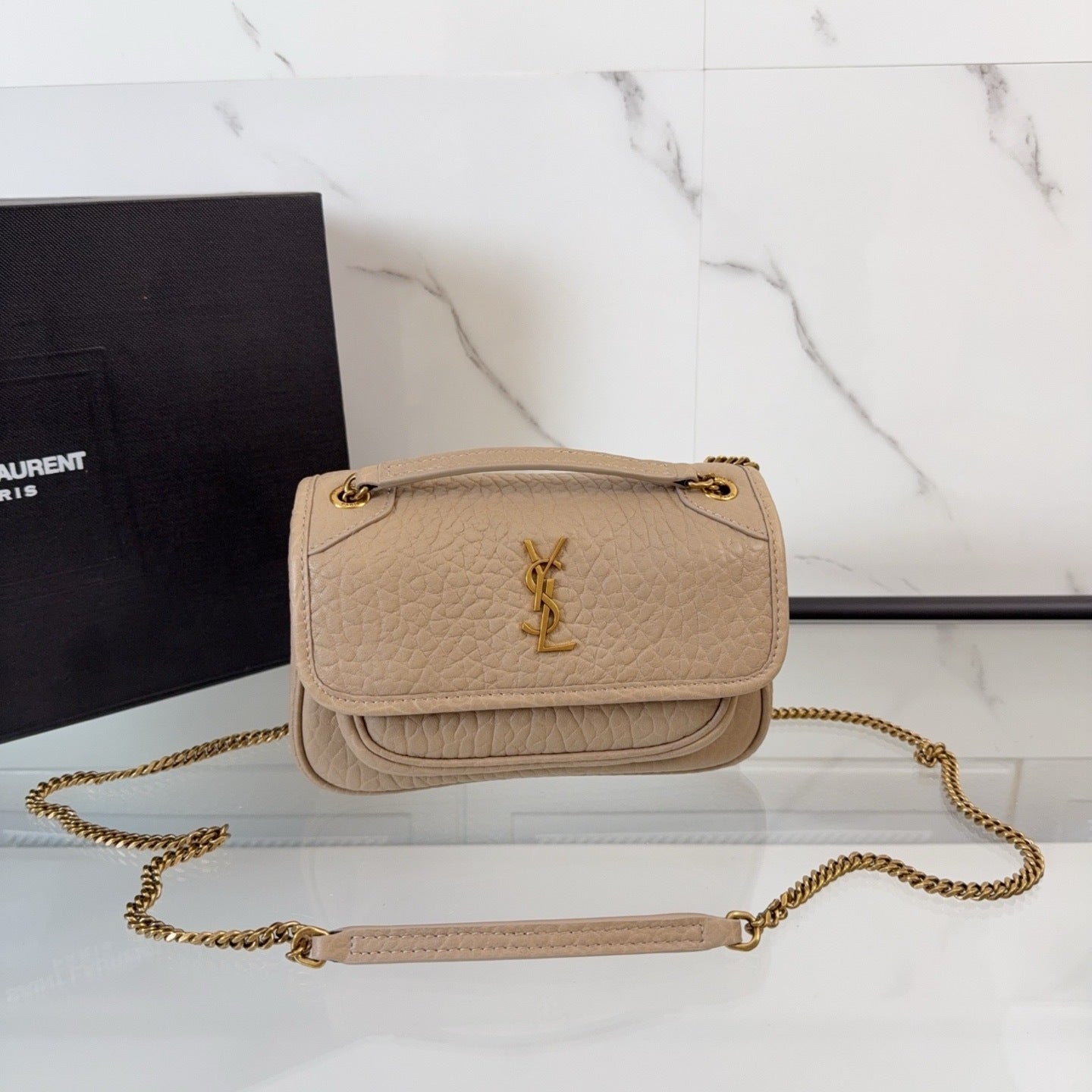 Tan Leather Mini Niki Shoulder Bag - Level 5