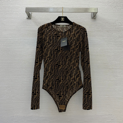 Sheer Mesh Long Sleeve Bodysuit