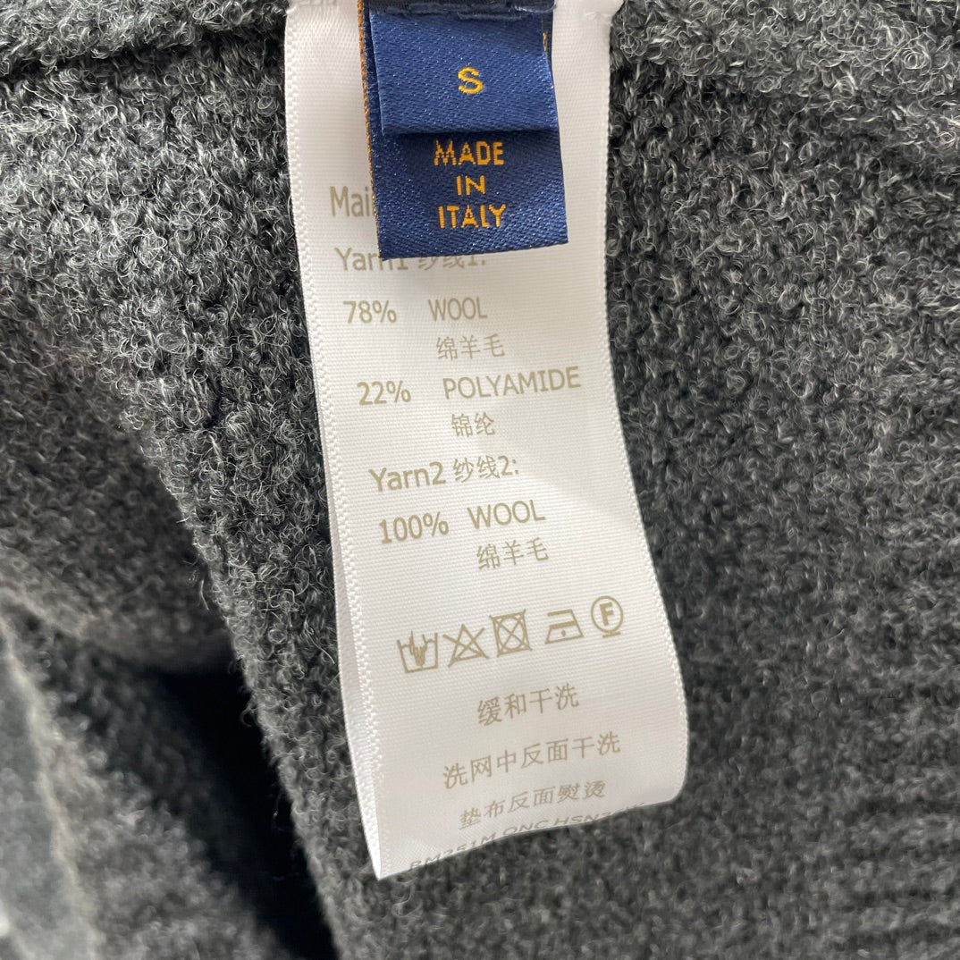 LV Grey & Blue Crewneck Knit Sweater