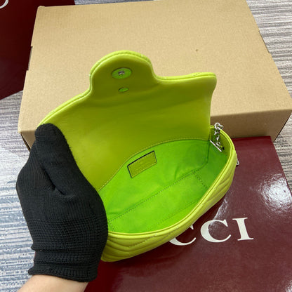 Mini Marmont Bag Bright Green Leather - Level 5