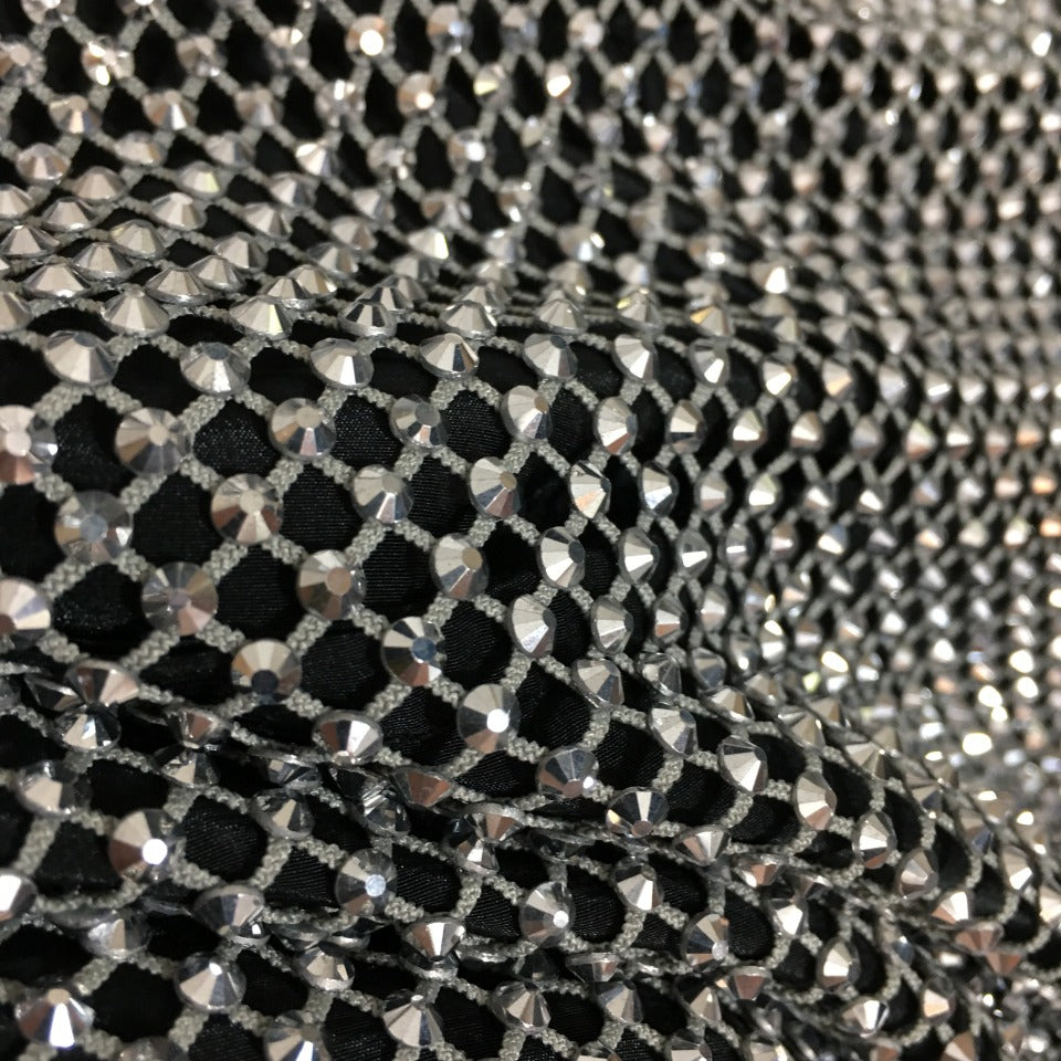 Crystal Mesh Crop Tank Top