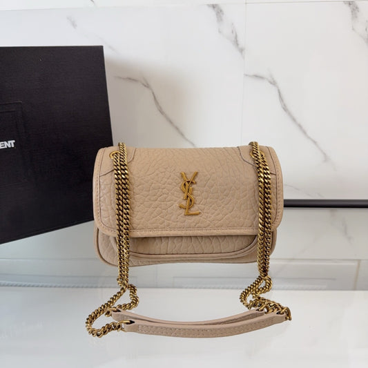 Tan Leather Mini Niki Shoulder Bag - Level 5