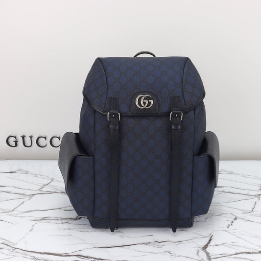 Blue Ophidia Canvas & Leather Backpack - Level 5