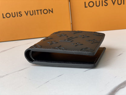 Black Leather Men's Multiple Wallet LOU - Level 3