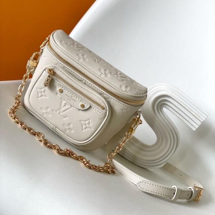 Cream Empreinte Leather Mini Bumbag - Level 4