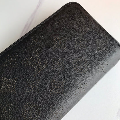 Black Mahina Leather Zippy Wallet LOU - Level 3