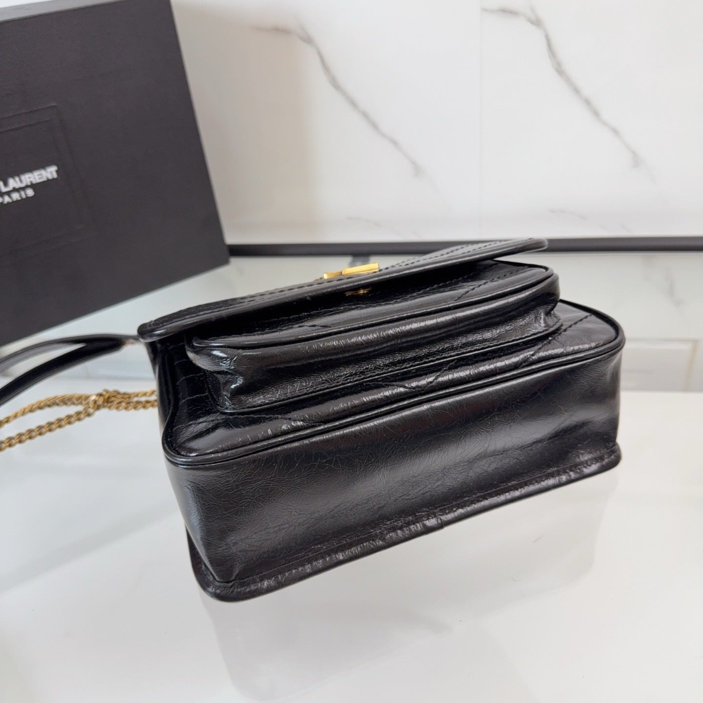 Black Leather Niki Shoulder Bag - Level 5
