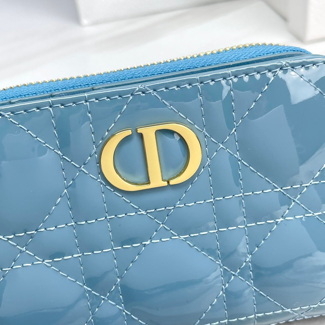 Blue Patent Leather Caro Wallet CDR - Level 5