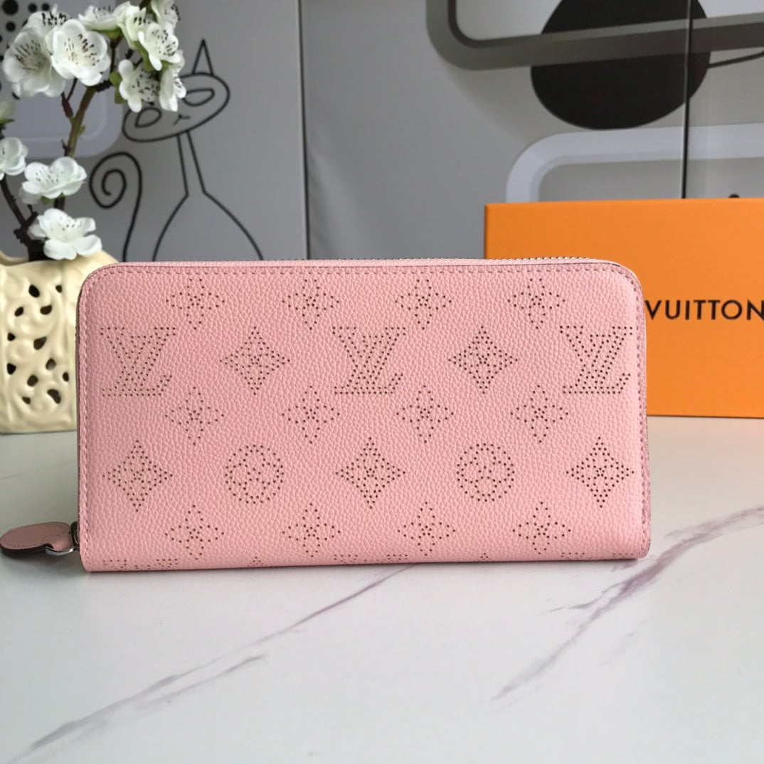 Pink Mahina Leather Zippy Wallet LOU - Level 3