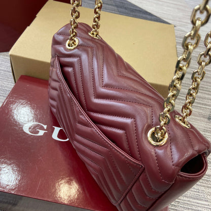 Medium Marmont Bag Red Leather - Level 5