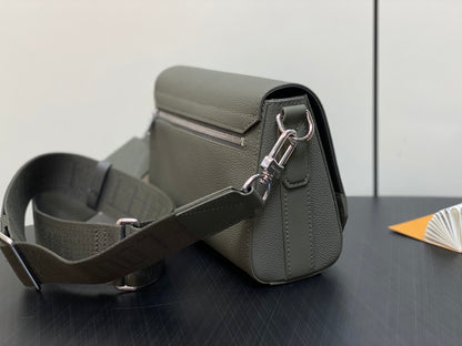 Green Leather Takeoff Messenger PM - Level 5