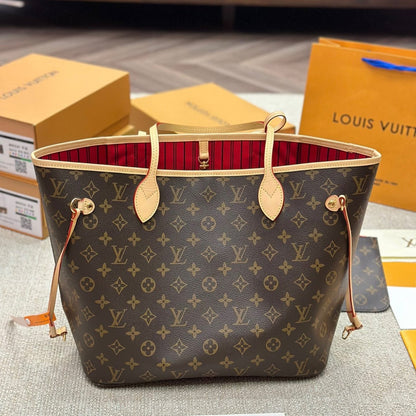 Neverfull MM Brown Mono & Red - Level 3