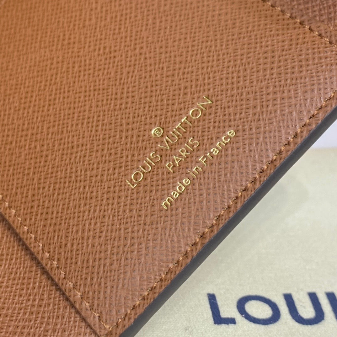 Canvas & Leather Victorine Wallet Brown LOU - Level 5