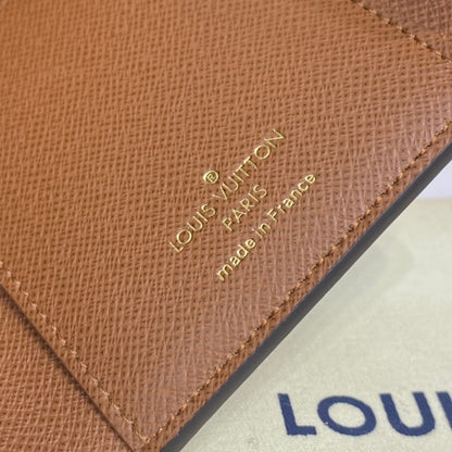 Canvas & Leather Victorine Wallet Brown LOU - Level 5