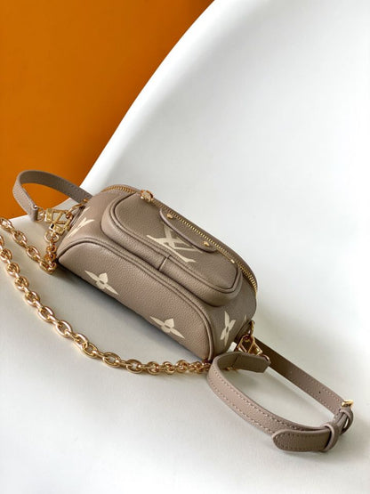 Beige Empreinte Leather Mini Bumbag - Level 4