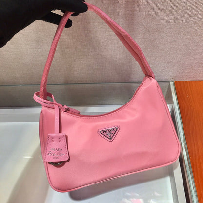 Nylon Re-Edition Hobo Bag Pink PRD - Level 3