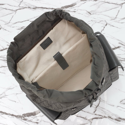 Grey Ophidia Canvas & Leather Backpack - Level 5