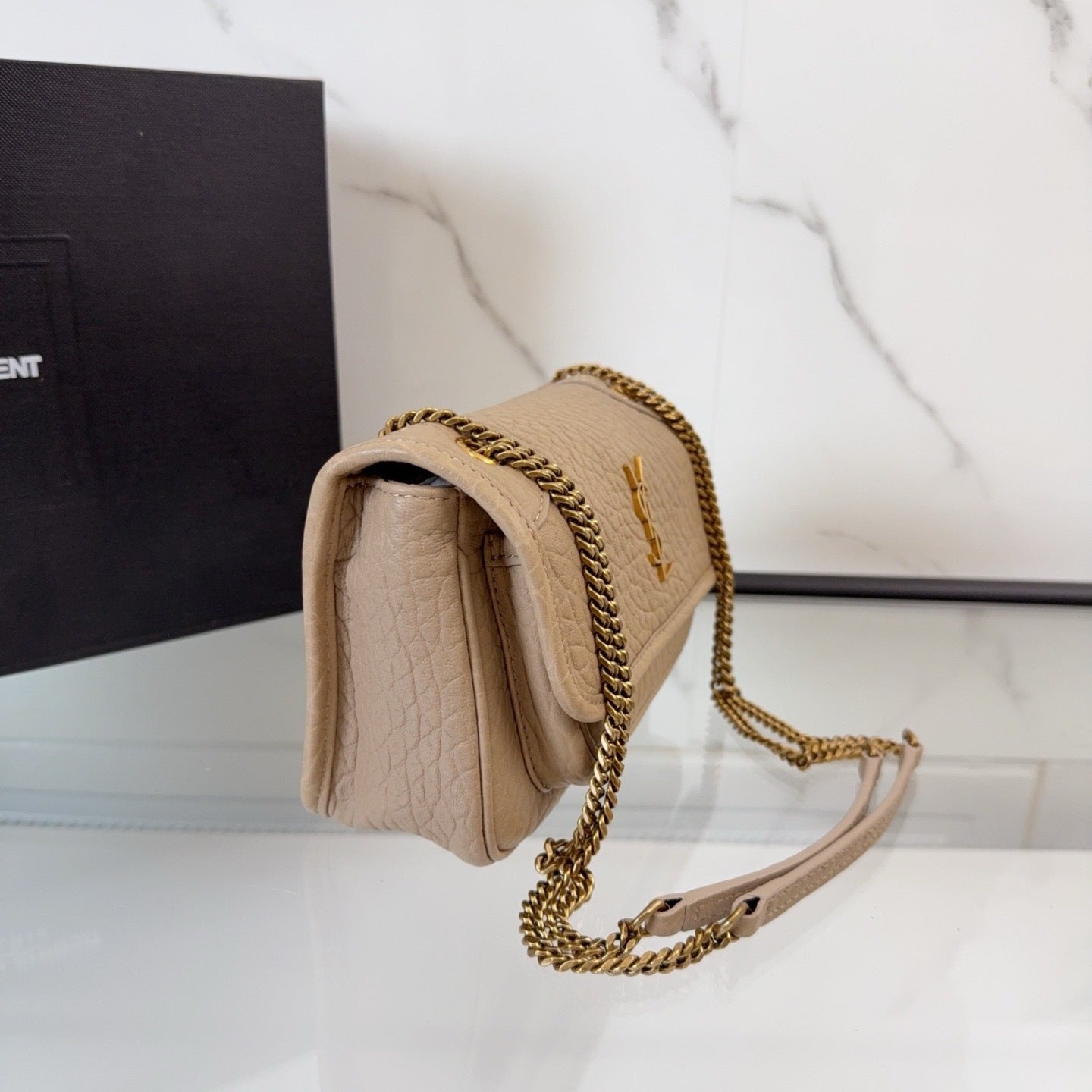 Tan Leather Mini Niki Shoulder Bag - Level 5