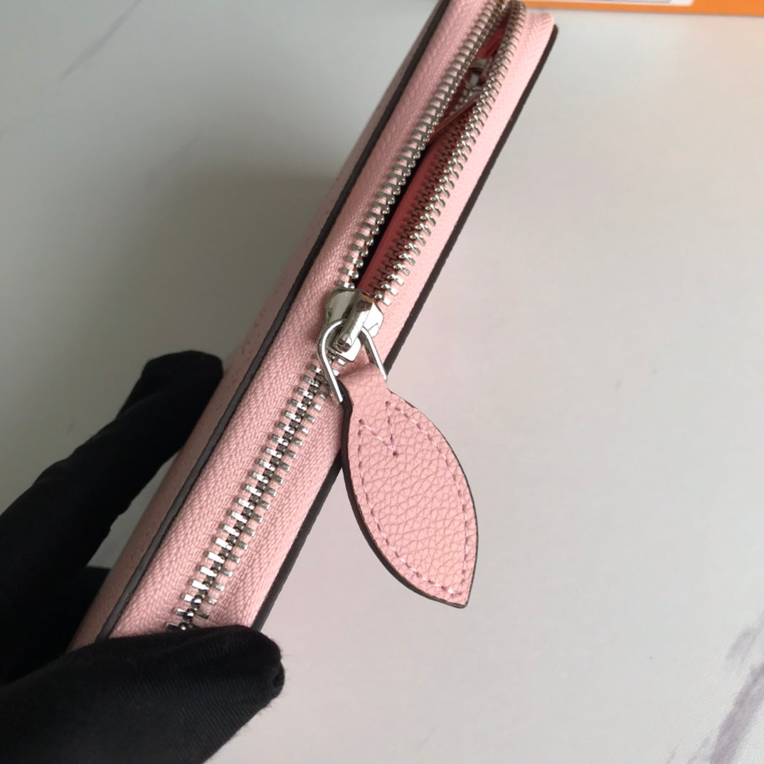 Pink Mahina Leather Zippy Wallet LOU - Level 3