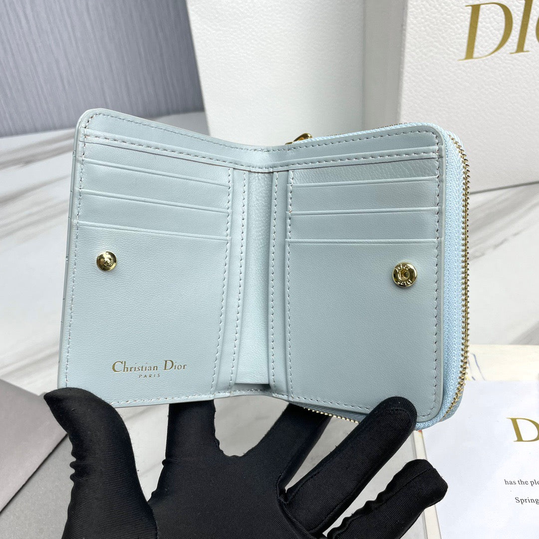 Light Blue Patent Leather Caro Wallet CDR - Level 5