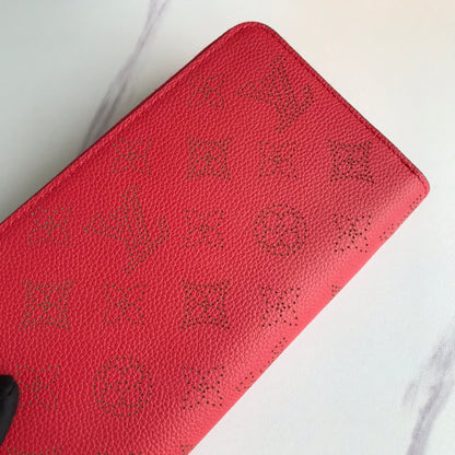 Red Mahina Leather Zippy Wallet LOU - Level 3