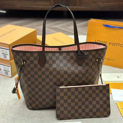 Neverfull MM Brown Damier & Pink - Level 3