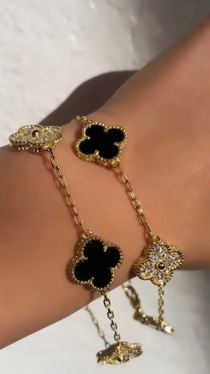 5-Clover Bracelet - Black