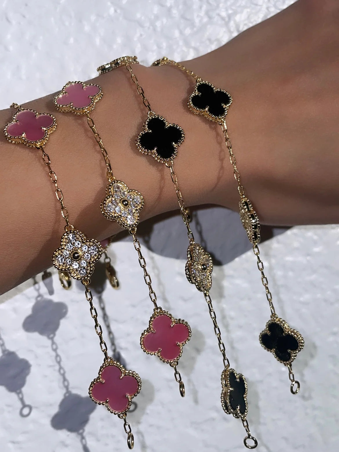 5-Clover Bracelet - Black