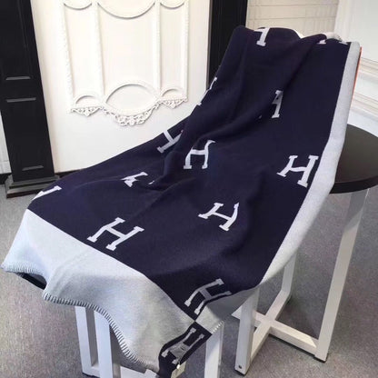 Navy Blue Avalon Throw Blanket - Level 5