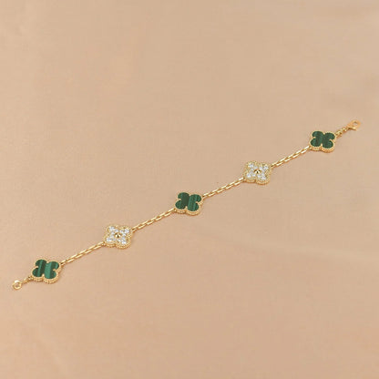 5-Clover Bracelet - Green