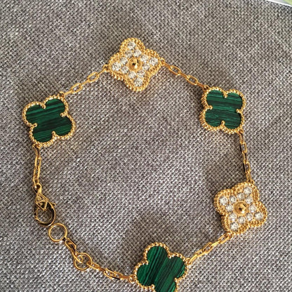 5-Clover Bracelet - Green