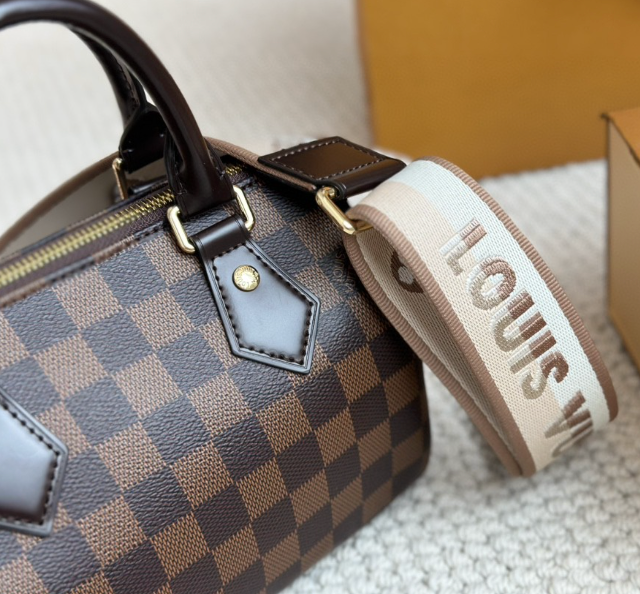 Speedy 20 Fabric Strap Brown Damier - Level 3