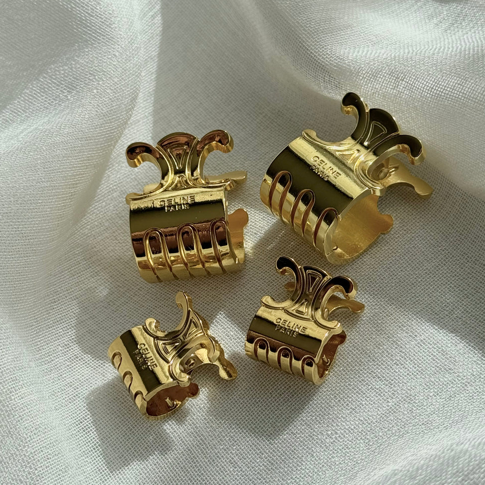 Triomphe Gold Hair Claw Clips