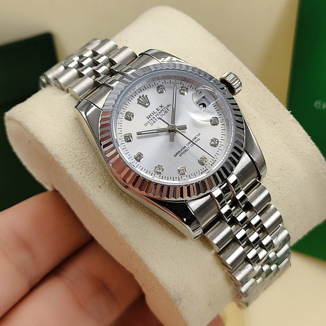 Jubilee Datejust Watch White & Silver 31mm RLX - Level 3