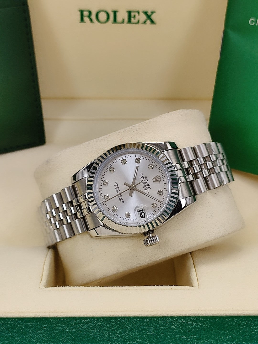 Jubilee Datejust Watch White & Silver 31mm RLX - Level 3