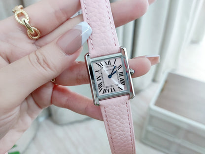 Tank Ladies Pink Leather Strap Watch 24mm CTR - Level 3