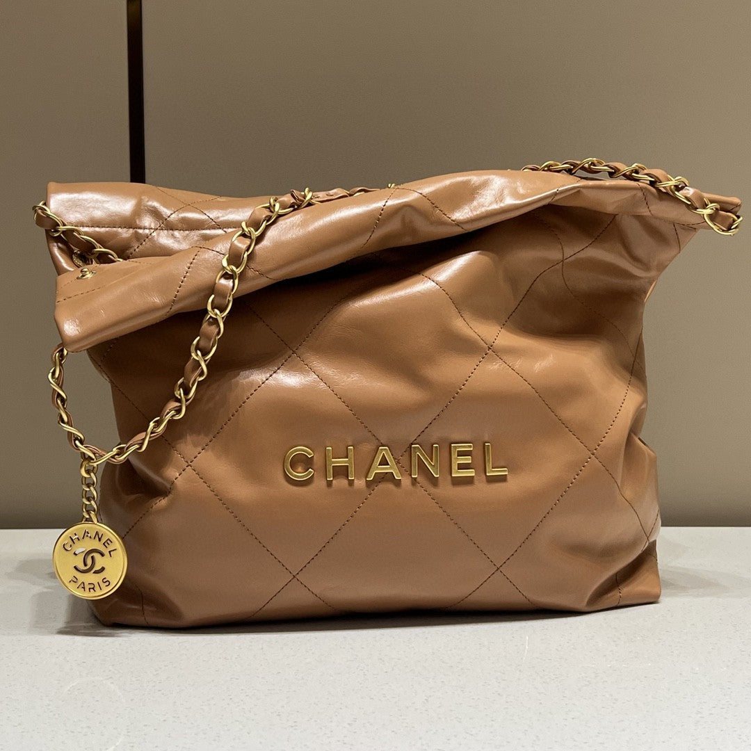 22 Bag Small Brown Lambskin Leather - Level X