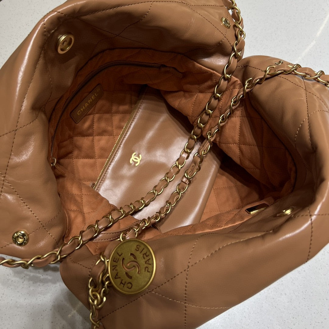 22 Bag Small Brown Lambskin Leather - Level X