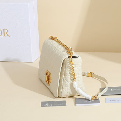 Caro Leather Chain Bag Cream White CDR - Level 5