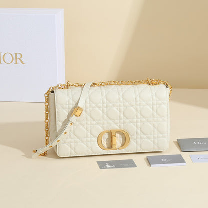 Caro Leather Chain Bag Cream White CDR - Level 5