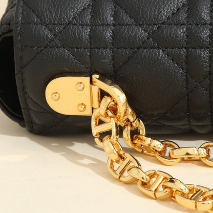 Caro Leather Chain Bag Black CDR - Level 5