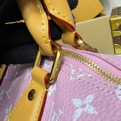P9 Speedy 30 Bandouliere Pink Leather - Level 5