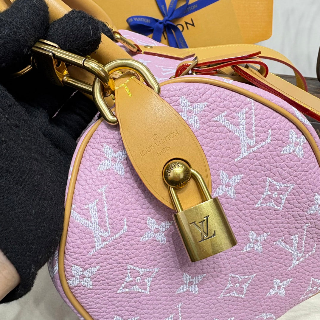 P9 Speedy 30 Bandouliere Pink Leather - Level 5
