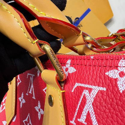 P9 Speedy 30 Bandouliere Red Leather - Level 5